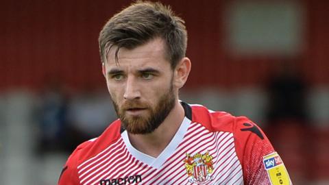 Danny Newton in action for Stevenage