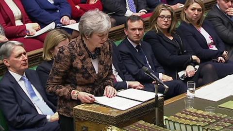 Theresa May and Tory front bench