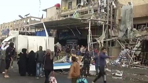 Baghdad car bomb damage