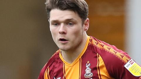 Connor Wood in action for Bradford City