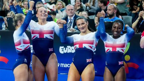 Great Britain's gymnasts celebrate European gold