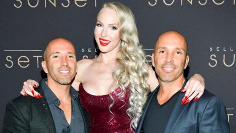 MARCH 22: (L-R) Brett Oppenheim, Christine Quinn, and Jason Oppenheim attend Netflix's "Selling Sunset" Private Viewing Party on March 22, 2019 in West Hollywood, California