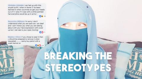 Right, let's break down some of these stereotypes about wearing a face veil…