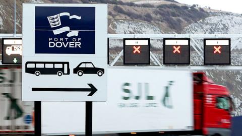 Lorry heading to Dover