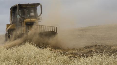 A Caterpillar bulldozer