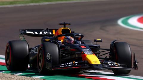 Red Bull's Max Verstappen in qualifying at Imola
