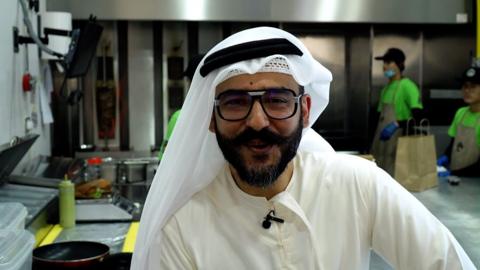 Mohamed Al Awadhi in the kitchen of Wild Peeta in Dubai, UAE