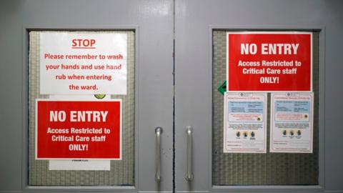 Critical care entrance at Wrexham Maelor hospital