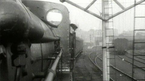 A driver looking out of his train