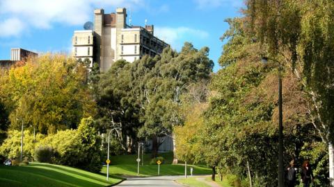 View from the side of University of Canterbury New Zealand