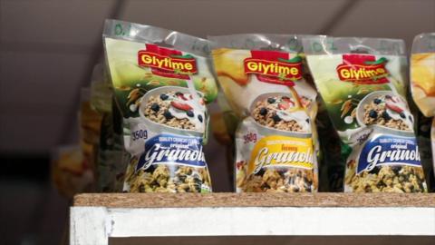 Glytime food products on shelves