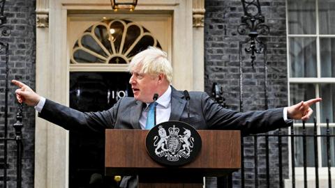 Boris Johnson outside Downing Street