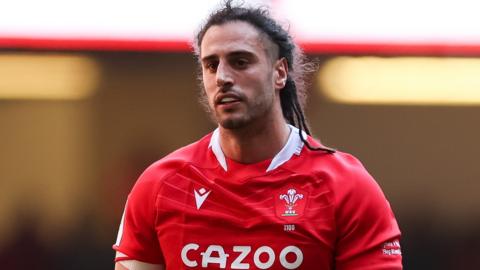 Josh Navidi in action for Wales