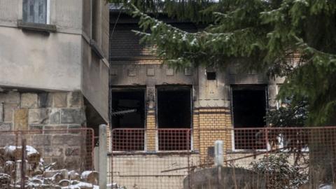 A view shows a home for people with disabilities which was affected by a fire, in Vejprty, Czech Republic