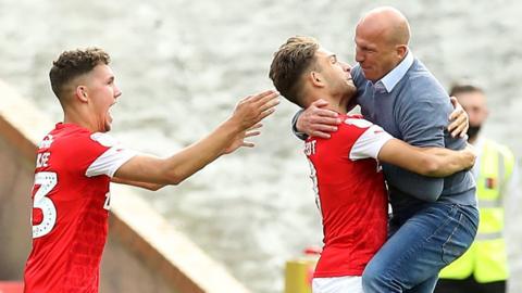 Barnsley celebrate their winner