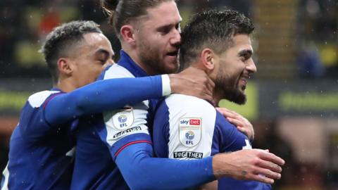 Ipswich celebrate scoring