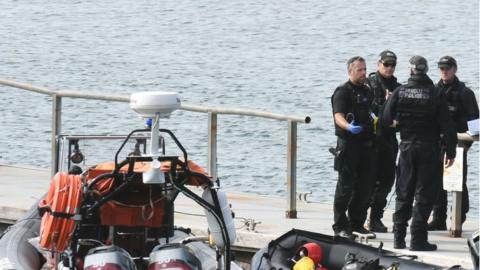 Police at Neyland Marina