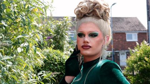 Aiden Wilson says when he is in drag everything he is insecure about as a boy disappears.