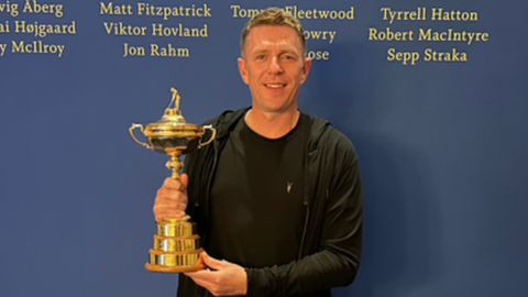 Gareth Quinn with the Ryder Cup