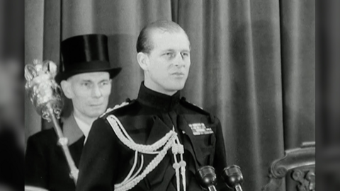 The duke at the ceremony