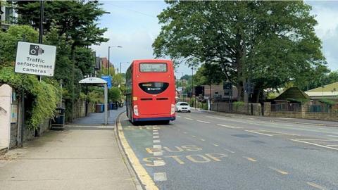 A Sheffield bus lane