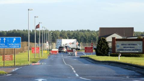 RAF Mildenhall entrance