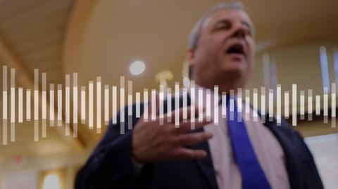 Chris Christie with audio wave