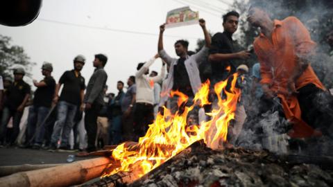 Protesters in Kolkata