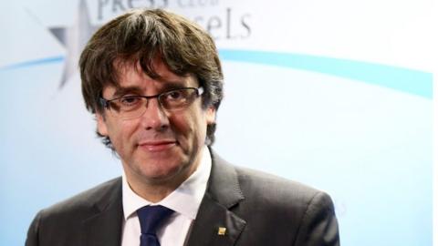 Close up of Mr Puigdemont at