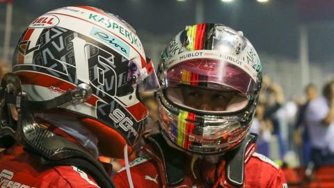 sebastian vettel and charles leclerc