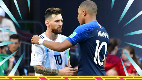 Lionel Messi and Kylian Mbappe