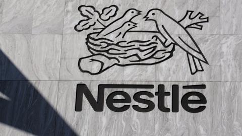 The logo of Nestle, the Swiss food giant, is seen on the companys Headquarters in Vevey, Switzerland 23 August 2006.