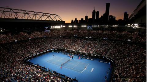 A match on Rod Laver Arena during the 2020 Australian Open