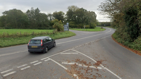 Black Dog crossroads on the outskirts of West Lavington, near Devizes