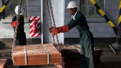 Copper workers in Zambia