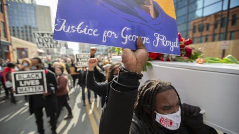protesters call for Justice for George Floyd