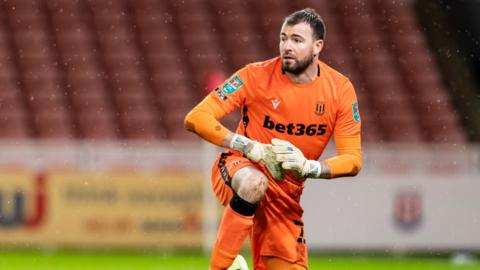 Andy Lonergan playing for Stoke