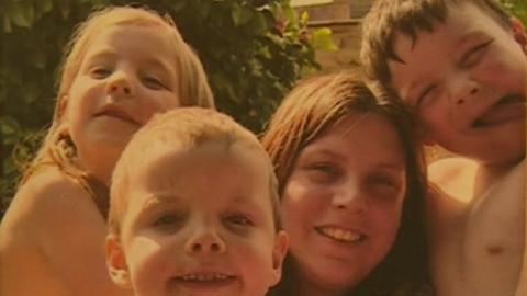 Gemma Fenton with children Mikey,