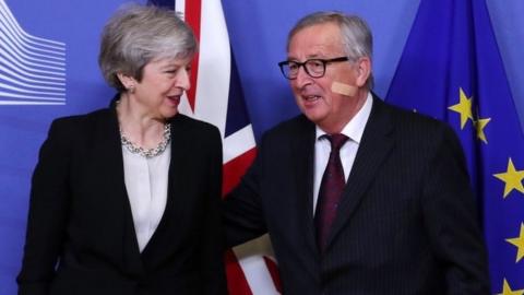 Theresa May and Jean-Claude Juncker