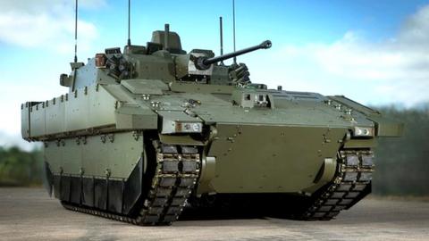A prototype image of the Ajax Armoured Vehicle