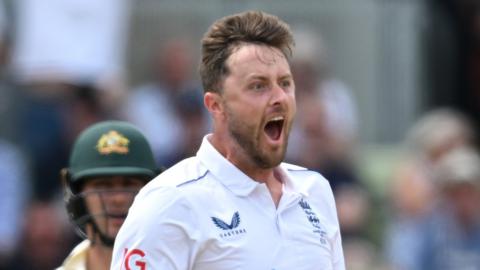 England bowler Ollie Robinson during the Ashes