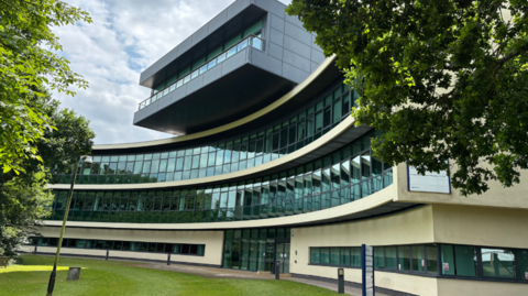Exterior shot of University of Surrey building where prostate cancer research project will take place.
