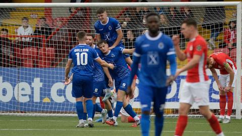 James Knowles celebrates goal