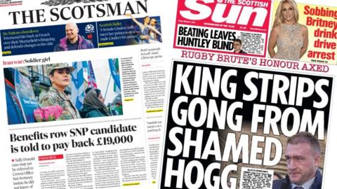 index picture combining the front pages of two newspapers