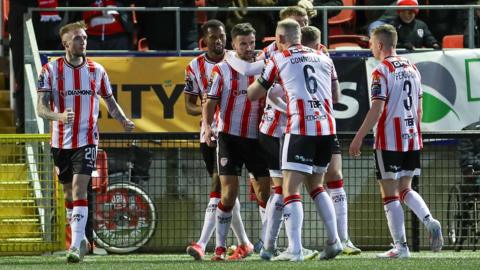 Michael Duffy celebrates goal