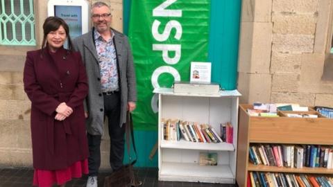 NSPCC chief executive Sir Peter Wanless with community Fundraising manager Sandra Jones