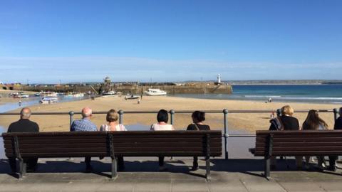 Holiday makers in St Ives