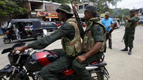 Sri Lanka Army personnel are deployed to maintain peace in the riot torn Digana area in Kandy 117kms from Colombo, Sri Lanka, 7 March 2018