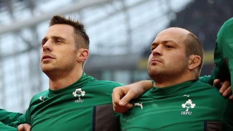 Tommy Bowe and Rory Best