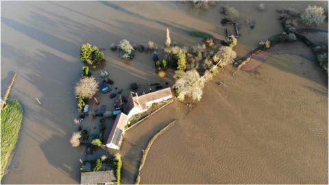 Nick Lupton's flooded home